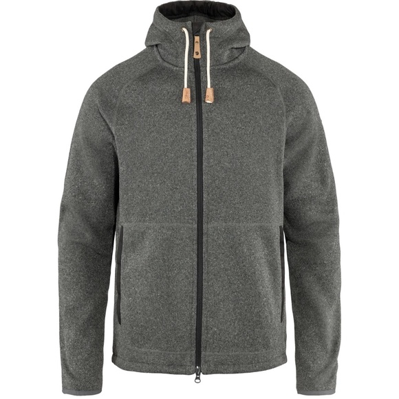 Fjallraven Men's Ovik Fleece Hoodie, Dark Grey, x Small - Picture 1 of 16